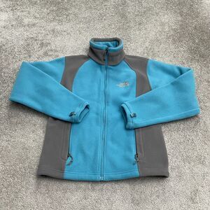 The North Face Khumbu Fleece Jacket Womens Small Blue Gray Full Zip Outdoor Hike